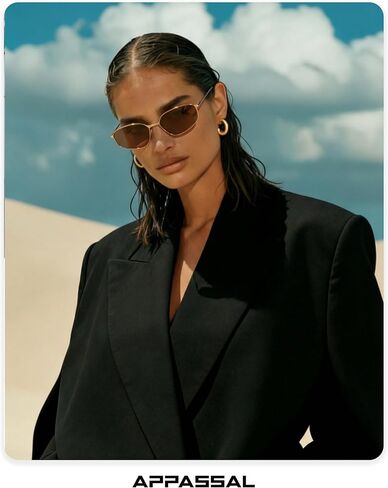نظارات شمسية عصرية سداسية للنساء والرجال، Y2K 90s Rave Fashion Sun Glasses AP3795 in Kuwait