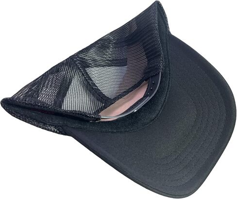 Detroit Old English D Motor City Black Trucker Hat Mesh Back Adult Size High Crown in Saudi Arabia