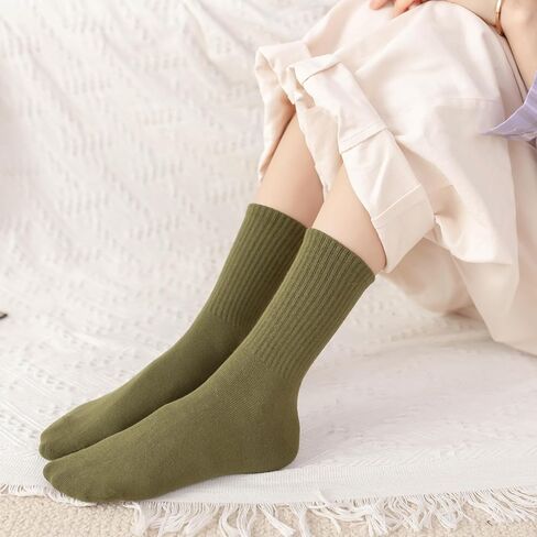جوارب نسائية قطنية، جوارب دائرية ناعمة للاستخدام اليومي للنساء، 10 أزواج من الجوارب الكاجوال المريحة القابلة للتنفس in Kuwait