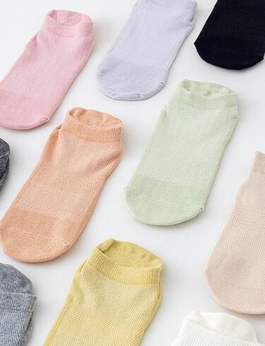 Women's Non-Slip Yoga Socks with Silicone Grips Cotton Ankle Sock for Pilates Barre Hospital Home Workouts‌ in Saudi Arabia