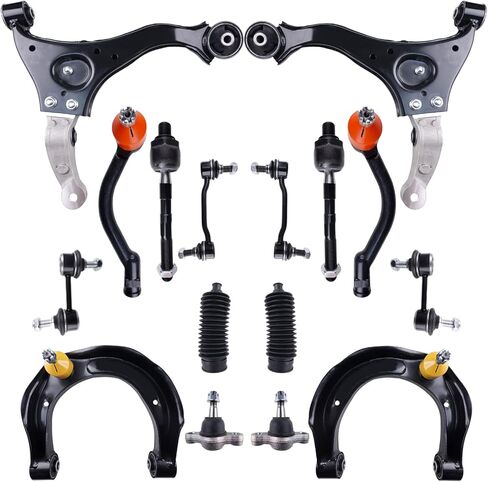 16 Pcs Front Suspension Kit Ball Joint Control Arms Tie Rod Sway Bar Bellows Replacement For 2006-2008 Hyundai Sonata in Saudi Arabia