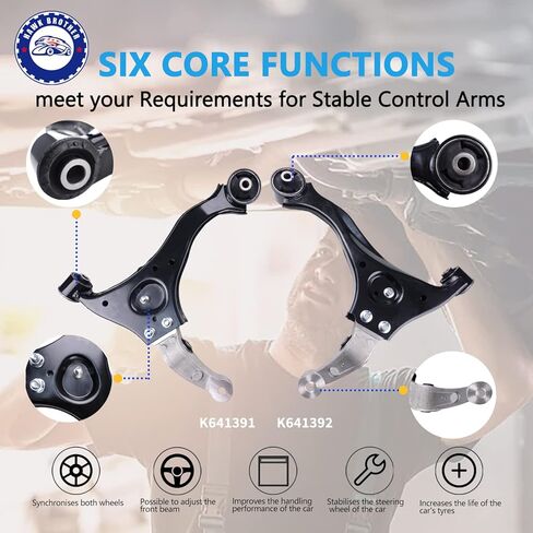 16 Pcs Front Suspension Kit Ball Joint Control Arms Tie Rod Sway Bar Bellows Replacement For 2006-2008 Hyundai Sonata in Saudi Arabia