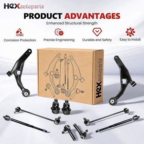 10PC Front Lower Control Arms Suspension Kit replacement for 2008-14 Dodge Avenger & Chrysler 200 Sebring in Kuwait