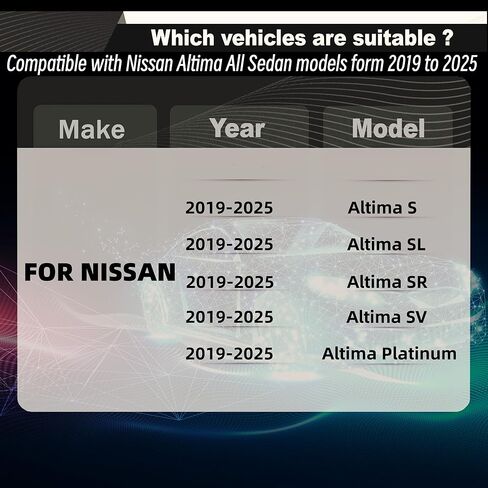 STSEV01 Rear Spoiler Wing Fit for Nissan Altima 2019-2025 Accessories S/SL/SR/SV/Platinum, Glossy Black Duckbill RT Sporty Style DeckLid Lip Exterior Part in Kuwait