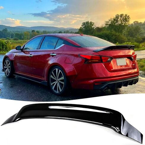 STSEV01 Rear Spoiler Wing Fit for Nissan Altima 2019-2025 Accessories S/SL/SR/SV/Platinum, Glossy Black Duckbill RT Sporty Style DeckLid Lip Exterior Part in Kuwait