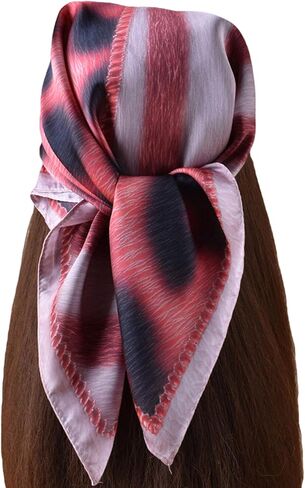 وشاح عصابات الشعر للنساء خفيف الوزن برقبة مربعة وأوشحة رأس من الساتان الحريري للنوم وحقائب اليد وشاح 27.5 بوصة in Kuwait