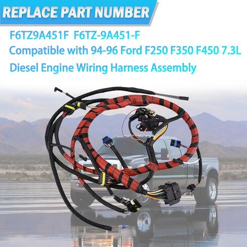 F6TZ-9A451-F Engine Wiring Harness Assembly for 1994-1996 Ford F250/F350/F450 Super Duty 7.3L DI Diesel Engine in Kuwait