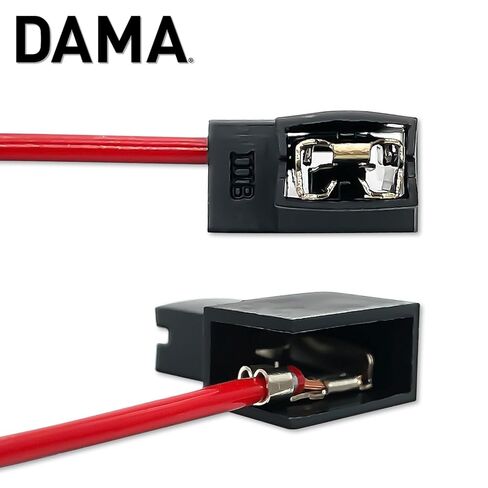 DAMA H1 Bulb Socket Angled Wire Harness Extension Connector for LED and Halogen Fog Light Bulb | Durable OEM Female Pigtail 12 ga. 19 AWG | Pack of 2 in Kuwait