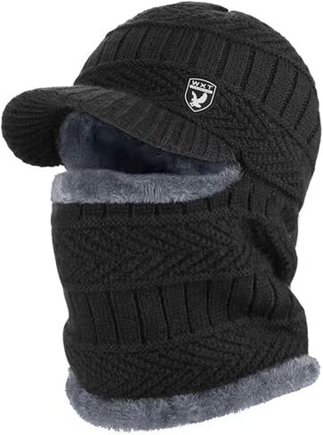 Full Coverage Beanie, Winter Soft Comfort Thickened Fleece Lining One Piece Windproof Hat Hood for Cold Weather Warmth in Saudi Arabia