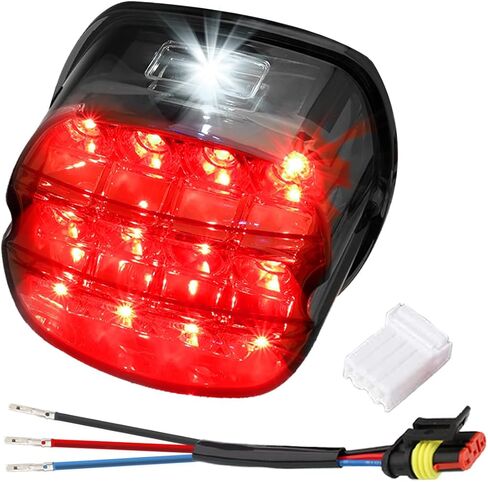 Smoked Tail Lights and Turn Signal Low Profile LED Integrated Taillight License Plate Rear Light Compatible with Harley Sportster 1200 883 Touring Road King Dyna Super Glide Fat Boy Night(Low Profile) in Saudi Arabia