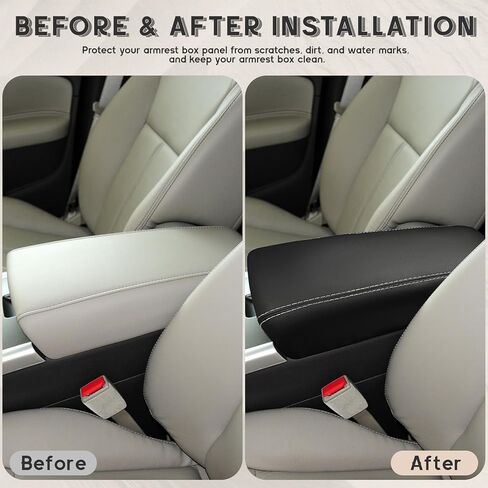 رامويل متوافق مع وسادة غطاء مسند ذراع وحدة التحكم المركزية من جلد البولي يوريثان، أغطية مسند ذراع وحدة التحكم الوسطى، وسادة حماية لغطاء Ford Edge 2011 2012 2013 2014 in Kuwait