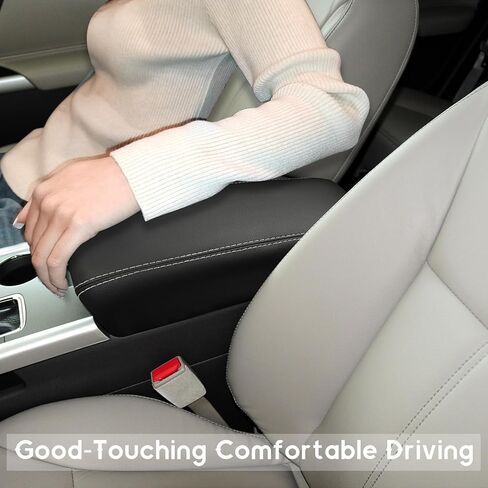 رامويل متوافق مع وسادة غطاء مسند ذراع وحدة التحكم المركزية من جلد البولي يوريثان، أغطية مسند ذراع وحدة التحكم الوسطى، وسادة حماية لغطاء Ford Edge 2011 2012 2013 2014 in Kuwait