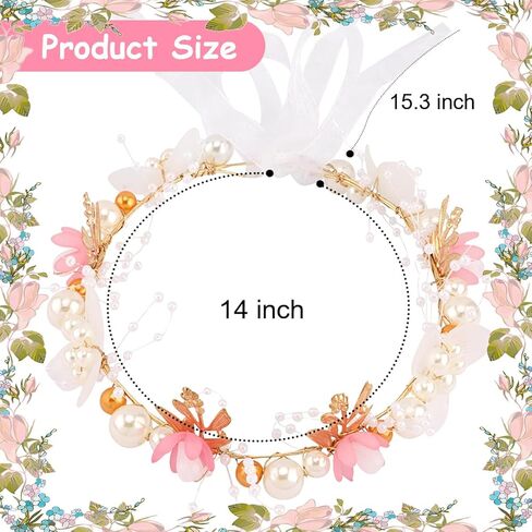 زهرة زينة عيد الميلاد زهرة عقال ووشاح عيد ميلاد للنساء الفتيات البرية زينة عيد ميلاد الزهور ديكور الحفلات in Kuwait