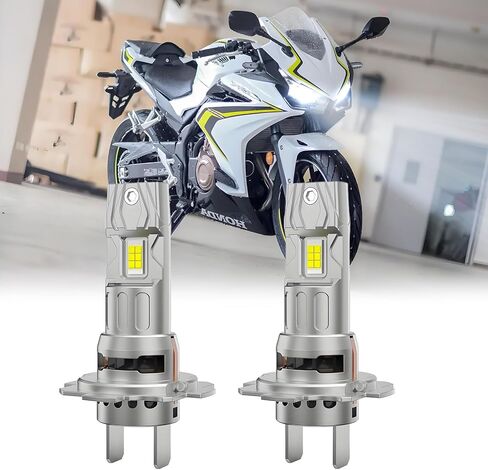 H7 Motorcycle Bulbs Compatible For Yamaha YZF-R6 2006 2007 2008 2009 YZF-R1;800% Brighter 24000LM 6500K White light,1:1 Plug and Play,H7 Fog Light Bulbs(Pack of 2) in Kuwait