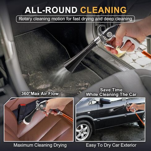 Car Cleaning Gun, Air Blaster for Car Detailing, Essential Car Detailing Kit and Supplies, High-Pressure Air Tools for Efficient Car Cleaning Kit, Tornado Air Gun for Dust and Dirt Removal in Kuwait