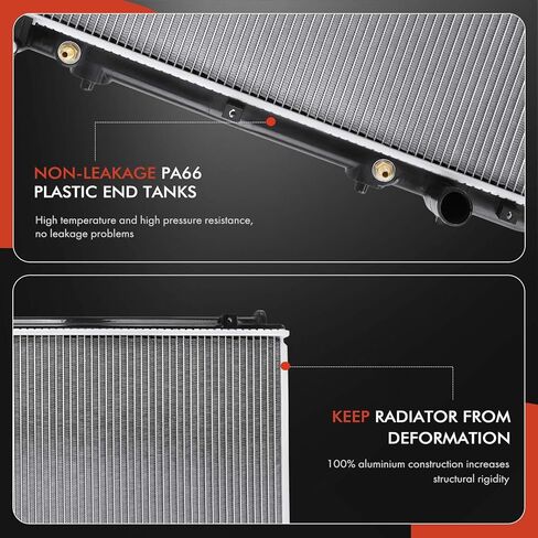 A-Premium Engine Coolant Radiator Assembly with Transmission Oil Cooler Compatible with Lexus SC430 2002 2003 2004 2005 2006 2007 2008 2009 2010, Automatic Transmission, Replace# 1640050280, 8012575 in Saudi Arabia