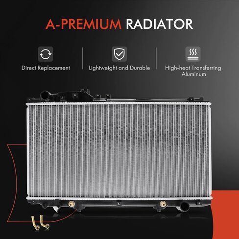 A-Premium Engine Coolant Radiator Assembly with Transmission Oil Cooler Compatible with Lexus SC430 2002 2003 2004 2005 2006 2007 2008 2009 2010, Automatic Transmission, Replace# 1640050280, 8012575 in Saudi Arabia