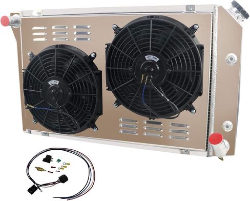 ALLOYWORKS 3 Row Core Aluminum Radiator+Shroud Fan+Relay For 1977-1982 Chevy Corvette C3 350 305 5.7L 5.0L V8 in Saudi Arabia