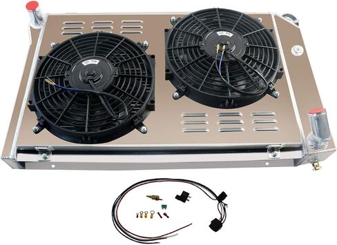 ALLOYWORKS 3 Row Core Aluminum Radiator+Shroud Fan+Relay For 1977-1982 Chevy Corvette C3 350 305 5.7L 5.0L V8 in Saudi Arabia