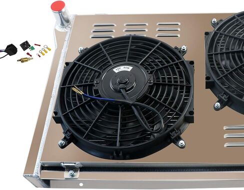 ALLOYWORKS 3 Row Core Aluminum Radiator+Shroud Fan+Relay For 1977-1982 Chevy Corvette C3 350 305 5.7L 5.0L V8 in Saudi Arabia