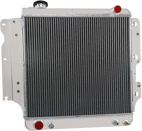 مشعاع ألومنيوم 4 صف لـ 1987-2006 Jeep TJ Wrangler 2.4L 2.5L 4.0L 4.2L L6 L4 GAS، مشعات مع مجموعة تتابع كفن المروحة الكهربائية 1989 1990 1992 1994 1995 1997 1999 in Kuwait