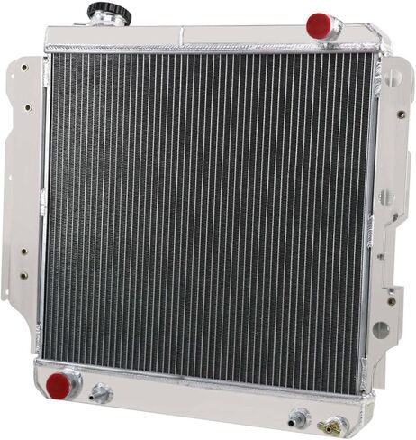مشعاع ألومنيوم 4 صف لـ 1987-2006 Jeep TJ Wrangler 2.4L 2.5L 4.0L 4.2L L6 L4 GAS، مشعات مع مجموعة تتابع كفن المروحة الكهربائية 1989 1990 1992 1994 1995 1997 1999 in Kuwait