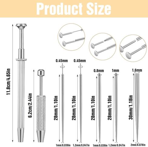 Piercing Taper Ball Grabber Tool for Changing Jewelry Flat Back Earrings Insertion Tool Threadless Insertion Pin Thread Body Piercing Kit for Ear Nose Lip for Ear Nose Navel Eyebrow Tongue in Kuwait