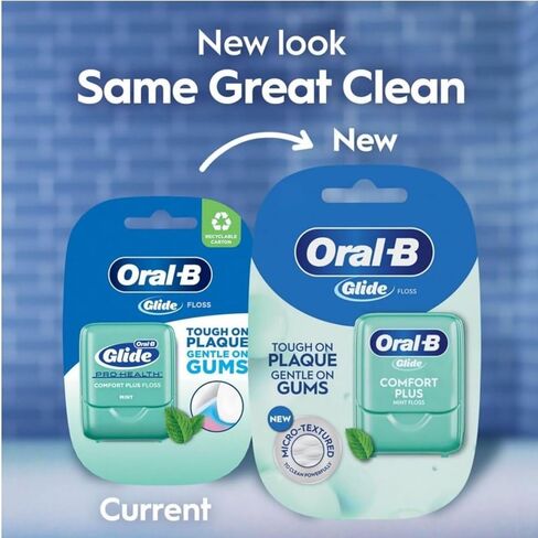 Oral-B Glide Pro-Health Comfort Plus Dental Floss, Mint, 43.7-Yard Dispenser, Pack of 6 in Kuwait