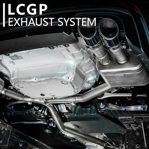 ماسورة عادم مستقيمة مغزلية مخصصة LCGP مقاس 3.5 بوصة، بطول 11 بوصة، مصنوعة من الفولاذ المقاوم للصدأ عالي الجودة تناسب ماسورة عادم مقاس 3.5 بوصة in Saudi Arabia
