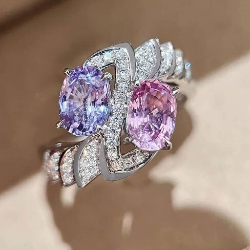 Cubic Zirconia Party Ring for Women Statement Jewelry in Saudi Arabia