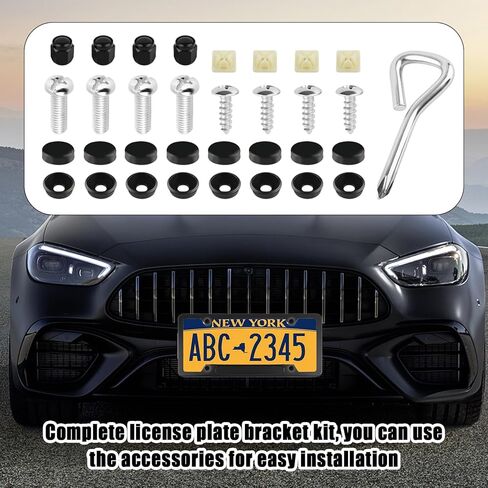 2PCS Aluminum Alloy Car License Plate Frames with Car Valve Stem Caps,Sturdy Cars Plates Frame Protects & Decorates Your License Plate,4 Holes Cars Licence Plates Frame Holder in Kuwait