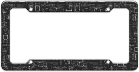 GRAPHICS & MORE Batman Batmobile Blueprint Pattern License Plate Tag Frame in Saudi Arabia