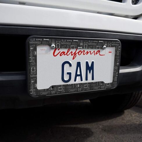 GRAPHICS & MORE Batman Batmobile Blueprint Pattern License Plate Tag Frame in Saudi Arabia