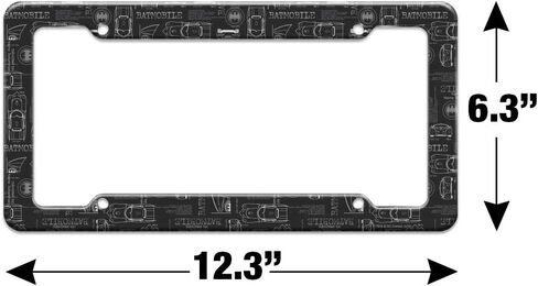 GRAPHICS & MORE Batman Batmobile Blueprint Pattern License Plate Tag Frame in Saudi Arabia