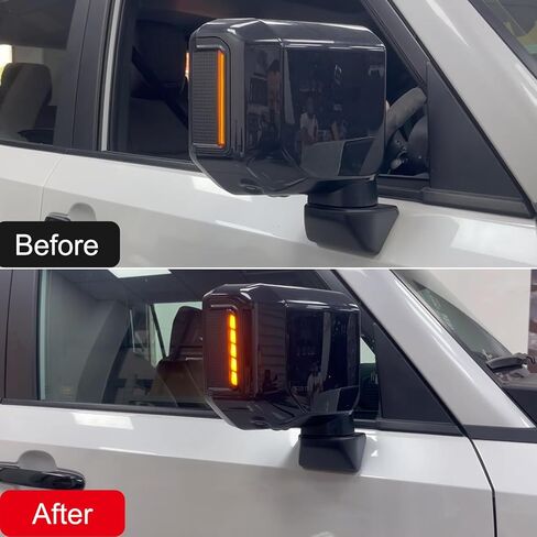ITrims Car Side Mirror Turn Signal Light for Toyota Land Cruiser Prado LC250 2024 2025 Sequential Mirror Indicator Lights LED Dynamic Automotive Side Mirror Blinker Smoked Black 2PCS in Saudi Arabia