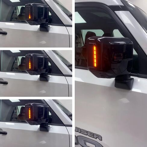 ITrims Car Side Mirror Turn Signal Light for Toyota Land Cruiser Prado LC250 2024 2025 Sequential Mirror Indicator Lights LED Dynamic Automotive Side Mirror Blinker Smoked Black 2PCS in Saudi Arabia