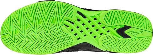 Mizuno Wave Exceed Tour 7 All Court Men's Racquet Sports Shoe, Black-Glowing Apple, US Mens 9.5 in Kuwait