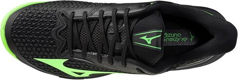 Mizuno Wave Exceed Tour 7 All Court Men's Racquet Sports Shoe, Black-Glowing Apple, US Mens 9.5 in Kuwait