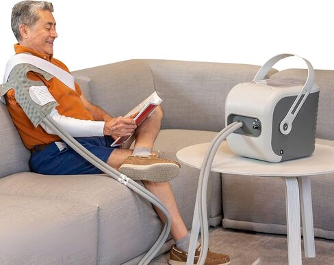 Ossur Cold Rush Therapy Machine System with Large Shoulder Pad- Ergonomic, Adjustable Wrap Pad Included- Quiet, Lightweight and Strong Cryotherapy Freeze Kit Pump in Kuwait