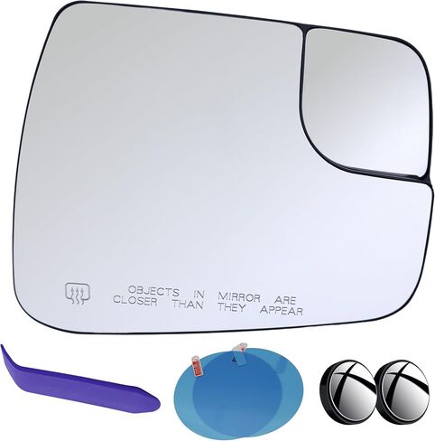 Passenger Side Mirror Glass Replacement Compatible with RAM 1500 2019-2024, Heated Without Auto Dimming 68402036AA, 68402118AA, 68402092AA in Kuwait