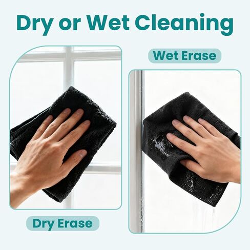 8 عبوات من قماش التنظيف المغناطيسي المصنوع من الألياف الدقيقة منظف ممحاة جافة للوحات البيضاء، ممحاة قماش من الألياف الدقيقة قابلة لإعادة الاستخدام للوحات البيضاء واللوحات الزجاجية والمنزل والمكتب والمدرسة، أسود، 12 × 12 بوصة in Kuwait