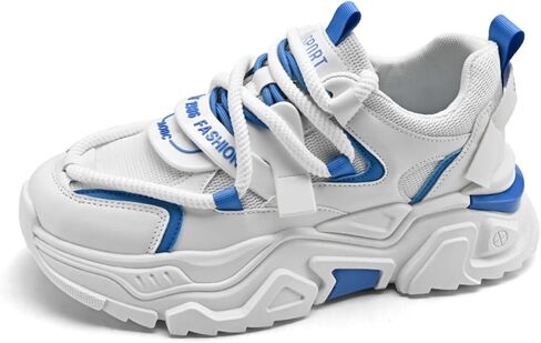 Leather Chunky Platform Sneakers for Men: Dad - Inspired, Comfort - Focused, Non - Slip. Great for Casual Wear and Active Lifestyles. in Saudi Arabia