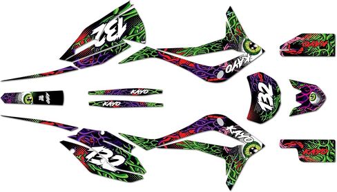 مجموعة رسومات لـ Kayo K4 250 (2021+) CORE Series Smoke 16 Mil - On/Off The Road - ملصقات للدراجات النارية Dirt Pit Bike، ملصقات سيارات سباق Dirtbike ملحقات موتوكروس بدون بلاستيك in Kuwait