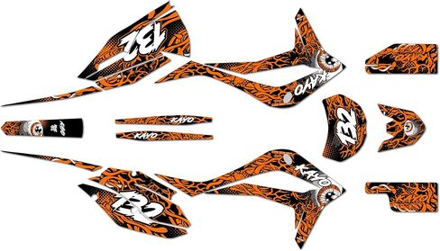 مجموعة رسومات لـ Kayo K4 250 (2021+) CORE Series Smoke 16 Mil - On/Off The Road - ملصقات للدراجات النارية Dirt Pit Bike، ملصقات سيارات سباق Dirtbike ملحقات موتوكروس بدون بلاستيك in Kuwait
