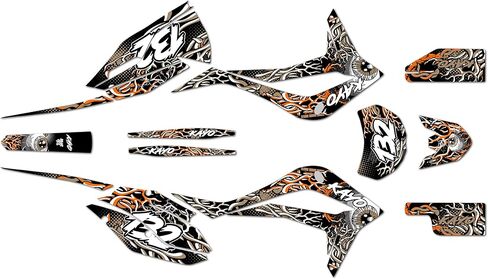 مجموعة رسومات لـ Kayo K4 250 (2021+) CORE Series Smoke 16 Mil - On/Off The Road - ملصقات للدراجات النارية Dirt Pit Bike، ملصقات سيارات سباق Dirtbike ملحقات موتوكروس بدون بلاستيك in Kuwait