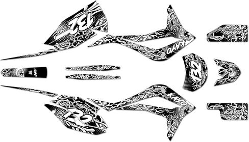 مجموعة رسومات لـ Kayo K4 250 (2021+) CORE Series Smoke 16 Mil - On/Off The Road - ملصقات للدراجات النارية Dirt Pit Bike، ملصقات سيارات سباق Dirtbike ملحقات موتوكروس بدون بلاستيك in Kuwait