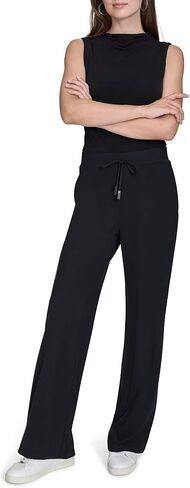 H Halston Womens Long Wide Leg Drawstring Sweatpants in Kuwait