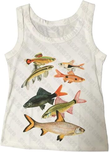 Whimsy Graphic Baby Tee Fashion Whimsical Clothes for Women Y2k Whimsy Vest Summer 2025 in Kuwait