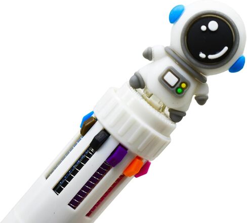 Maydahui 8 Pcs 10-in-1 Multicolor Outer Space Retractable Ballpoint Pen 10 Colors Spaceman Alien Rocket Astronaut Pens 0.5 mm for Office Supplies Space Theme in Saudi Arabia