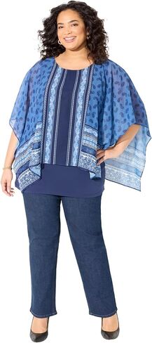 Women's Plus Size Dolman Sleeve Blouse and Tank Duet in Kuwait